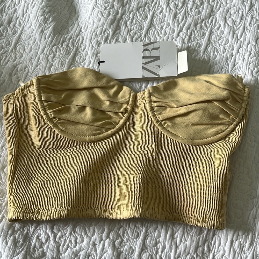 Zara strapless beige corset - size medium (possibly small)